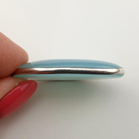 Blue onyx pendant 38x24 mm no. 45 Blue onyx pendant 38x24 mm no. 45