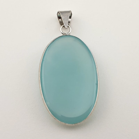 Blue onyx pendant 38x24 mm no. 45 Blue onyx pendant 38x24 mm no. 45