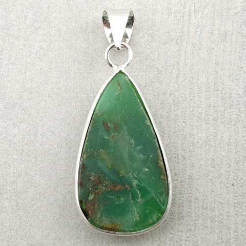Chrysoprase pendant 31x19 mm no. 30 Chrysoprase pendant 31x19 mm no. 30