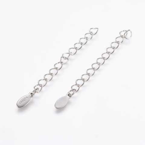 Chain extension in stainless steel 47 mm 2 pcs Chain extension in stainless steel 47 mm 2 pcs