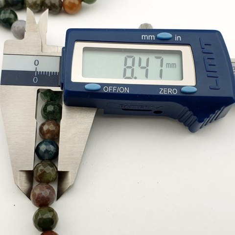 Indian agate ball faceted 8 mm 10 pcs Indian agate ball faceted 8 mm 10 pcs