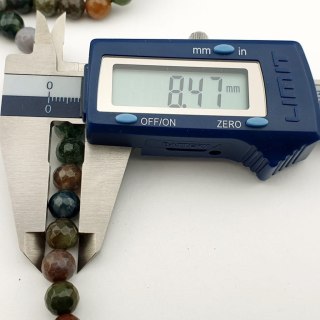 Indian agate ball faceted 8 mm strand
