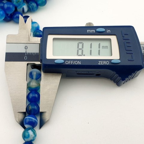 Blue agate ball 8 mm 10 pcs Blue agate ball 8 mm 10 pcs