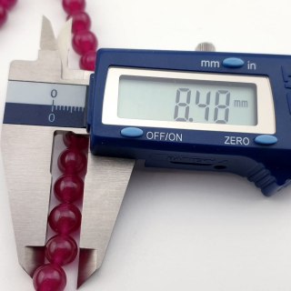 Jade fuchsia ball 8 mm 10 pcs