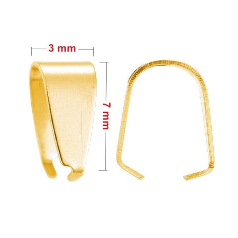 Gold-plated surgical steel tie 7x3 mm 3 pcs Gold-plated surgical steel tie 7x3 mm 3 pcs