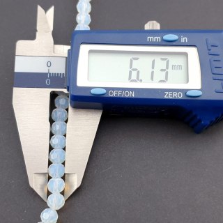 Opalite faceted ball 6 mm 20 pcs