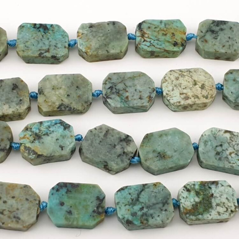 African turquoise irregular rectangle 15-19 mm 2 pcs African turquoise irregular rectangle 15-19 mm 2 pcs
