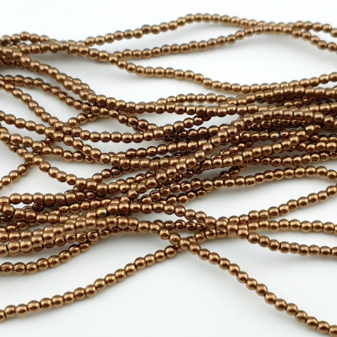 Copper hematite ball 2 mm cord Copper hematite ball 2 mm cord