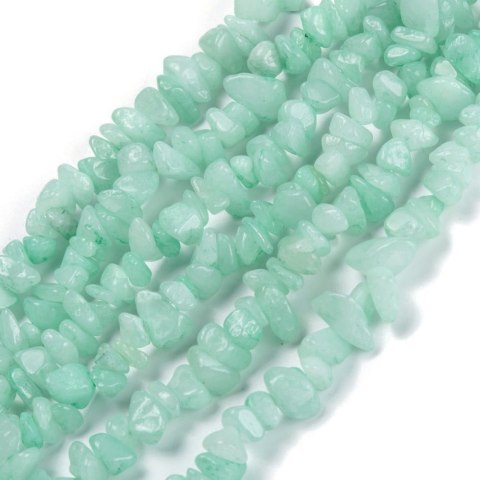 Jadeit kolor amazonit sieczka 3-8 mm sznurek 10 cm Jadeit kolor amazonit sieczka 3-8 mm sznurek 10 cm