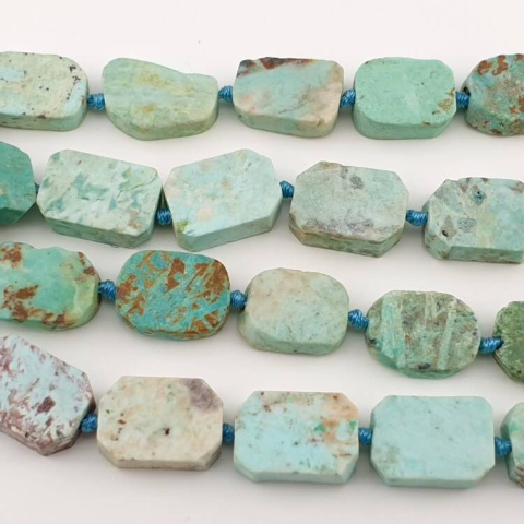 Turquoise jasper irregular rectangle 14-17 mm 2 pcs Turquoise jasper irregular rectangle 14-17 mm 2 pcs