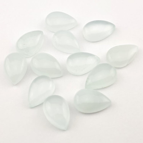 Aquamarine teardrop cabochon 12x8 mm 1 pc Aquamarine teardrop cabochon 12x8 mm 1 pc
