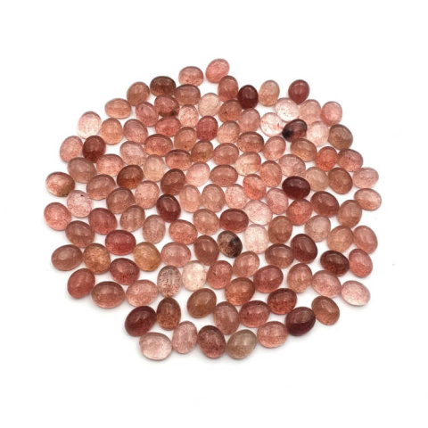 Strawberry quartz cabochon 10x8 mm 1 pc Strawberry quartz cabochon 10x8 mm 1 pc