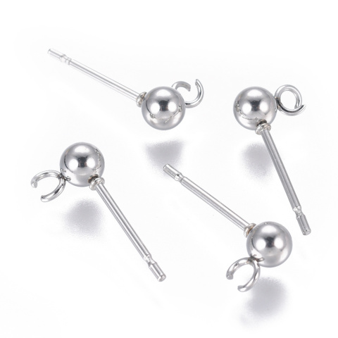 Bead pins surgical steel 4 mm 4 pcs Bead pins surgical steel 4 mm 4 pcs