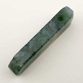Moss agate icicle 42x11 mm no 42