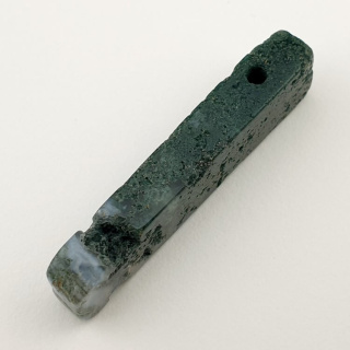Moss agate icicle 44x11 mm no 74
