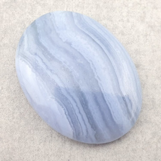 Blue lace agate cabochon 34x25 mm no 13