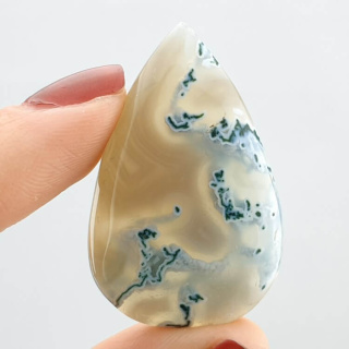 Moss agate antique 39x25 mm no 28