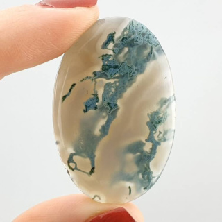 Moss agate antique 42x27 mm no 27