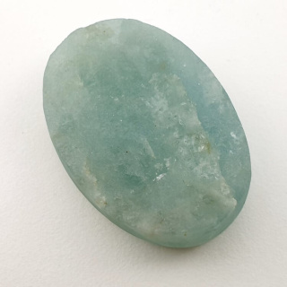 Aquamarine raw cabochon 30x22 mm no. 28