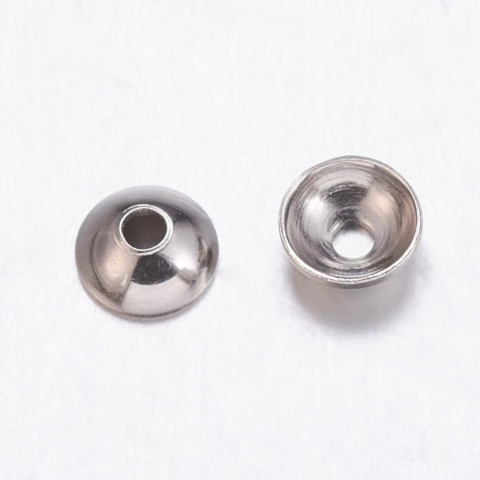 Bead caps stainless steel 6 mm 10 pcs Bead caps stainless steel 6 mm 10 pcs