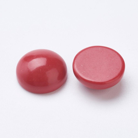 Koral syntetyczny kaboszon fi 8 mm 1 szt Koral syntetyczny kaboszon fi 8 mm 1 szt