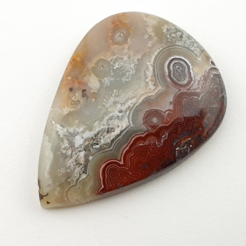 Lace agate cabochon 39x29 mm no. 188 Lace agate cabochon 39x29 mm no. 188