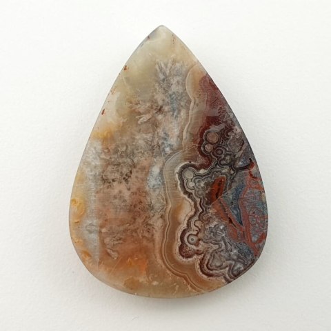 Lace agate cabochon 39x29 mm no. 188 Lace agate cabochon 39x29 mm no. 188