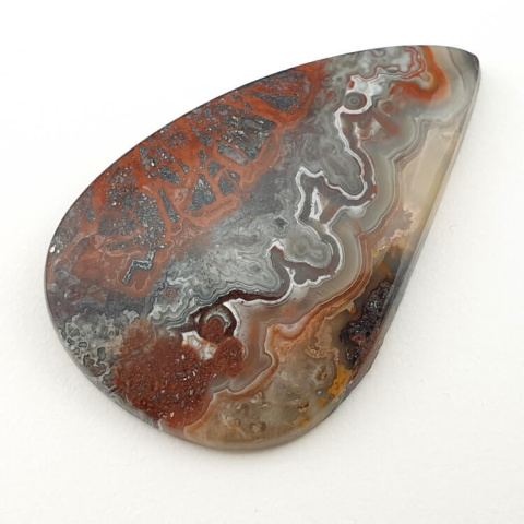 Agat koronkowy kaboszon 46x30 mm nr 185 Agat koronkowy kaboszon 46x30 mm nr 185