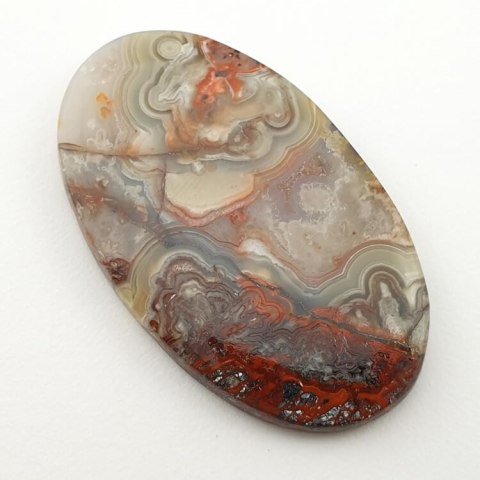 Agat koronkowy kaboszon 47x28 mm nr 164 Agat koronkowy kaboszon 47x28 mm nr 164