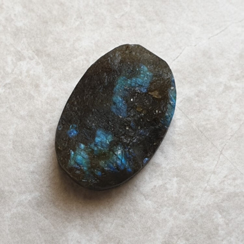 Labradorite raw cabochon 27x18 mm no 36 Labradorite raw cabochon 27x18 mm no 36