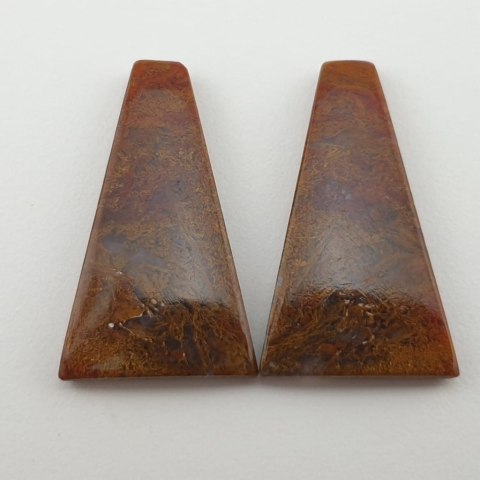 Agate Seam pair of cabochons 2.7x1.6 cm no. 2 Agate Seam pair of cabochons 2.7x1.6 cm no. 2