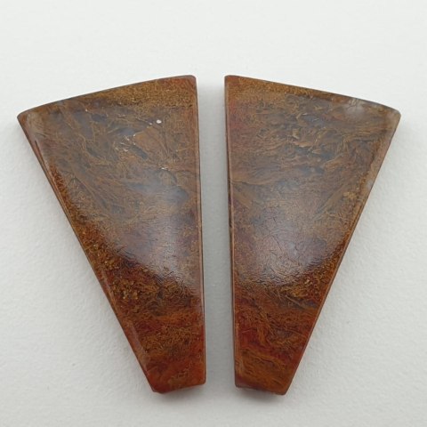 Agate Seam pair of cabochons 2.7x1.6 cm no. 2 Agate Seam pair of cabochons 2.7x1.6 cm no. 2