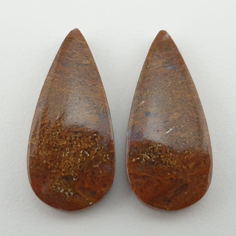 Agate Seam pair of cabochons 2.8x1.3 cm no 1 Agate Seam pair of cabochons 2.8x1.3 cm no 1