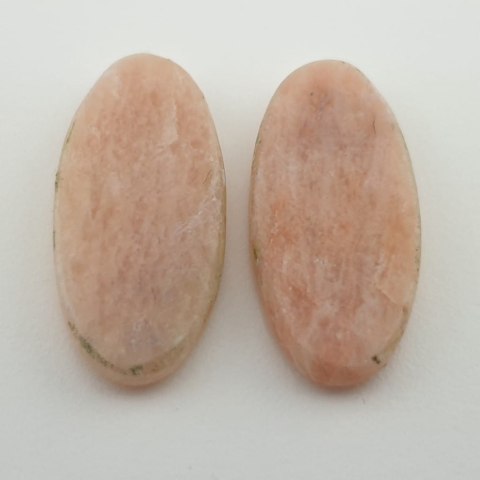 Orange amazonite orange cabochon pair 2.8x1.3 cm no 4 Orange amazonite orange cabochon pair 2.8x1.3 cm no 4