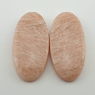 Amazonite orange cabochon pair 3.2x1.6 cm no. 2