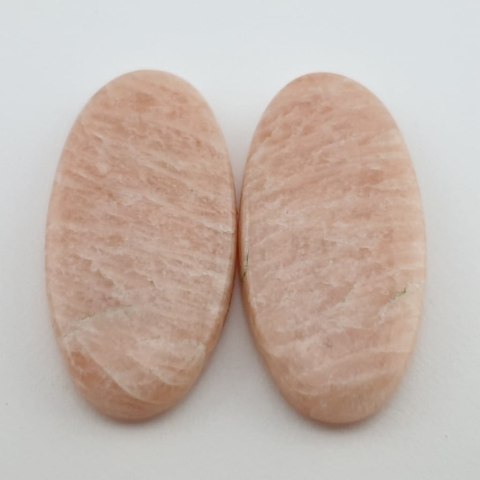 Amazonite orange cabochon pair 3.2x1.6 cm no. 2 Amazonite orange cabochon pair 3.2x1.6 cm no. 2