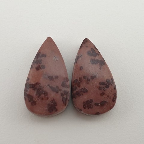 Jasper Coffee bean pair of cabochons 1.9x1.1 cm no. 4 Jasper Coffee bean pair of cabochons 1.9x1.1 cm no. 4
