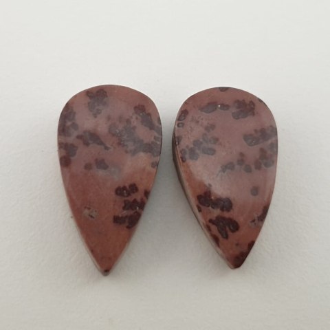 Jasper Coffee bean pair of cabochons 1.9x1.1 cm no. 4 Jasper Coffee bean pair of cabochons 1.9x1.1 cm no. 4