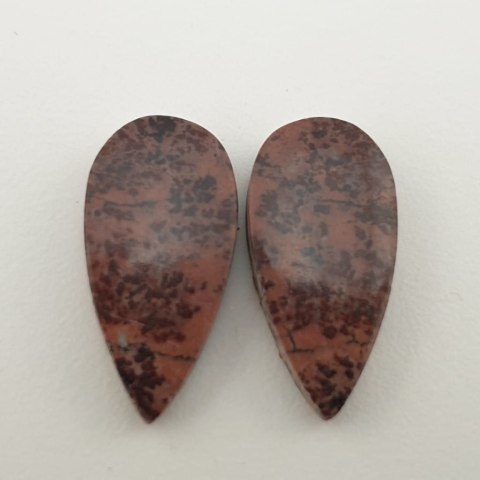 Coffee bean jasper pair of cabochons 2.2x1.1 cm no 6 Coffee bean jasper pair of cabochons 2.2x1.1 cm no 6