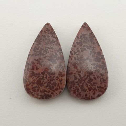 Jasper Coffee bean pair of cabochons 2.3x1.2cm no. 7 Jasper Coffee bean pair of cabochons 2.3x1.2cm no. 7