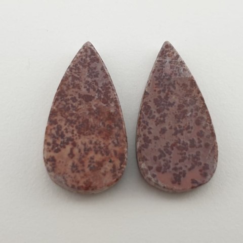 Jasper Coffee bean pair of cabochons 2.3x1.2cm no. 7 Jasper Coffee bean pair of cabochons 2.3x1.2cm no. 7