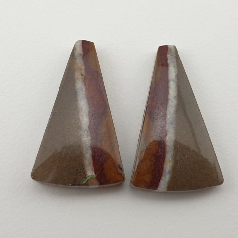 Jasper Noreena pair of cabochons 2.2x1.3 cm no 1 Jasper Noreena pair of cabochons 2.2x1.3 cm no 1