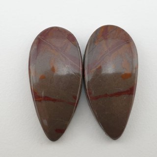 Jasper Noreena pair of cabochons 2.8x1.3 cm no. 4