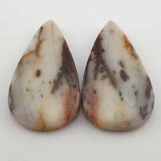 Jasper Outback pair of cabochons 2.9x1.6 cm no 4