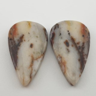Jasper Outback pair of cabochons 2.9x1.6 cm no 4