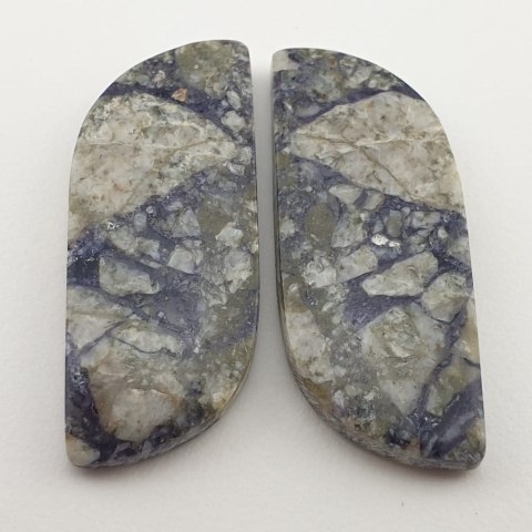 Jasper Tiffany pair of cabochons 3.5x1.4 cm no. 1 Jasper Tiffany pair of cabochons 3.5x1.4 cm no. 1