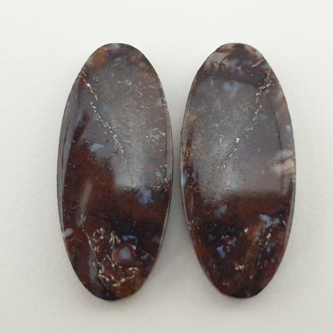 Coconut jasper pair of cabochons 3.0x1.3 cm no. 2 Coconut jasper pair of cabochons 3.0x1.3 cm no. 2