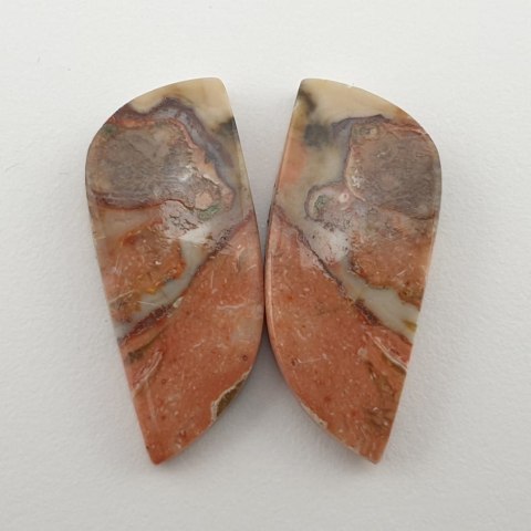 Leopard jasper pair of cabochons 2.9x1.2 cm no. 3 Leopard jasper pair of cabochons 2.9x1.2 cm no. 3