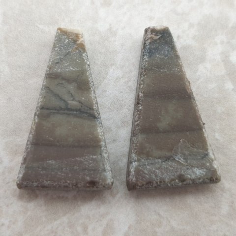 Jasper pair of cabochons 2.3x1.3 cm No. 4 Jasper pair of cabochons 2.3x1.3 cm No. 4