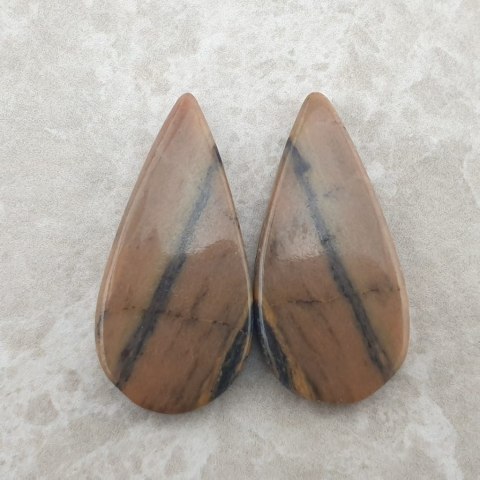 Jasper zebra pair of cabochons 2.7x1.3 cm no 7 Jasper zebra pair of cabochons 2.7x1.3 cm no 7